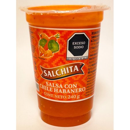 Salsa con chile habanero