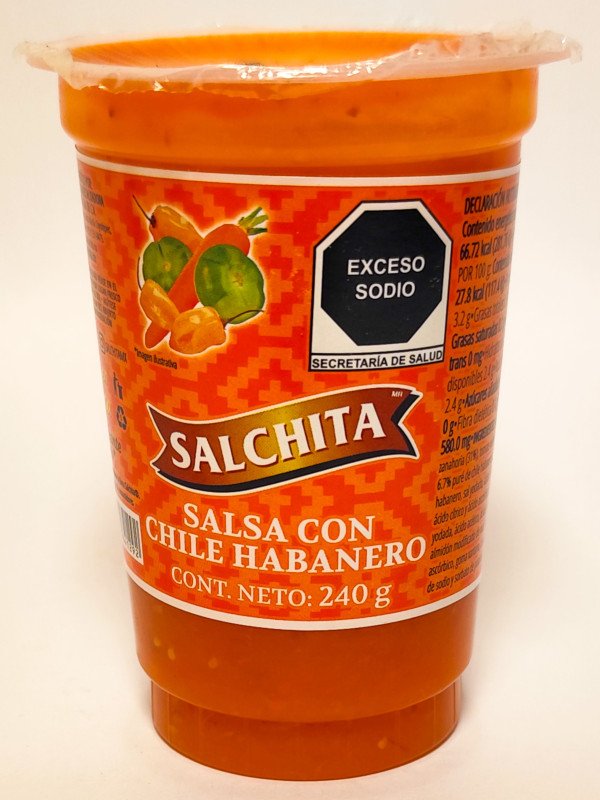 Salsa con chile habanero